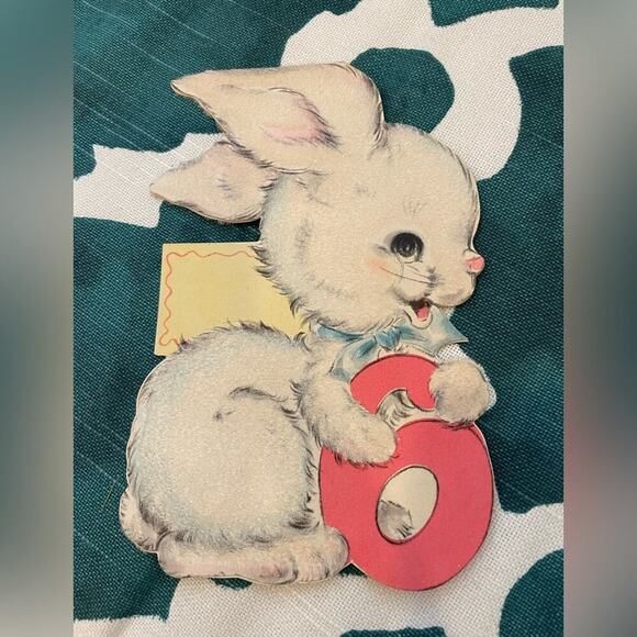 Vintage Hallmark 6th Birthday Card Hall Brothers circa 1946 - Picture 2 of 4